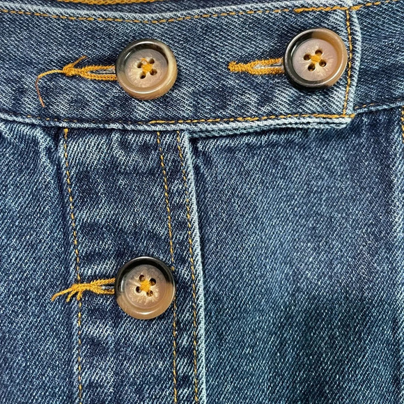 Forever 21 Denim Button-Front Skirt - Small - Picture 3 of 5